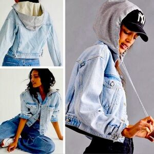 NWOT Free People Brando Denim Jacket M - Malta Wash